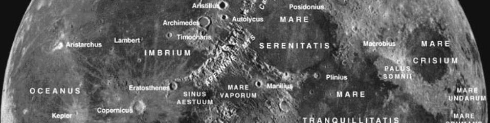Our Moon with nascent micronational Moon Kingdoms Alba on Copernicus and Kath on Manilius